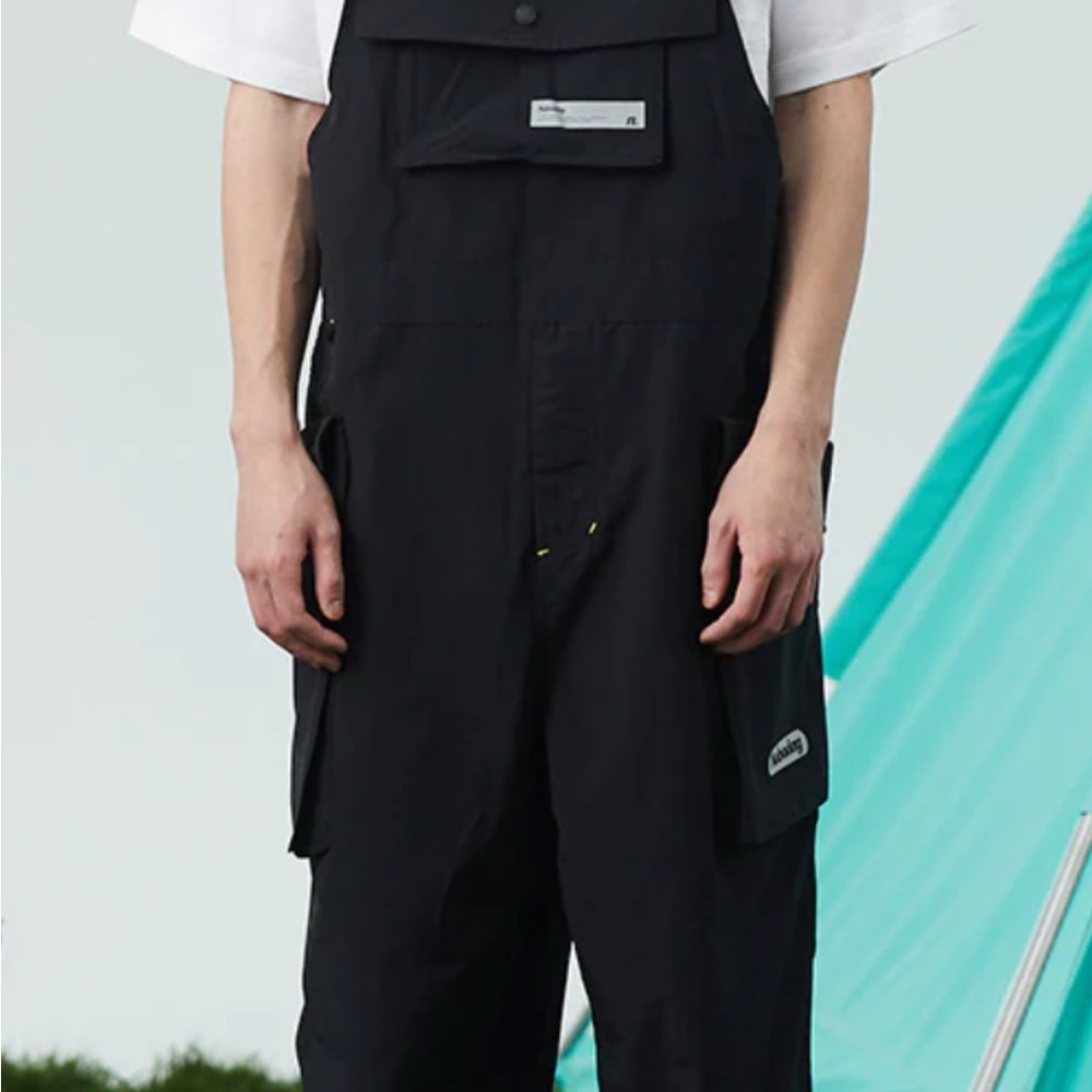 Nobaday unisex cargo Black Overalls side L